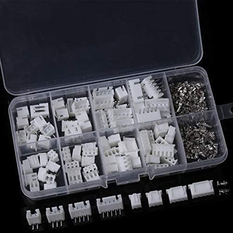 VOGOOPOI 40 Sets 2P 3P 4P 5P Right Angle 2.54mm Pitch Terminal Housing Pin Header JST Plug Connector Adaptor - Image 2